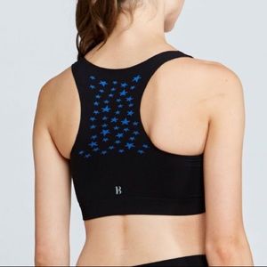 BOOM Athletica Black/Blue Seamless Bra Sz M